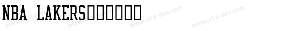 NBA Lakers字体转换